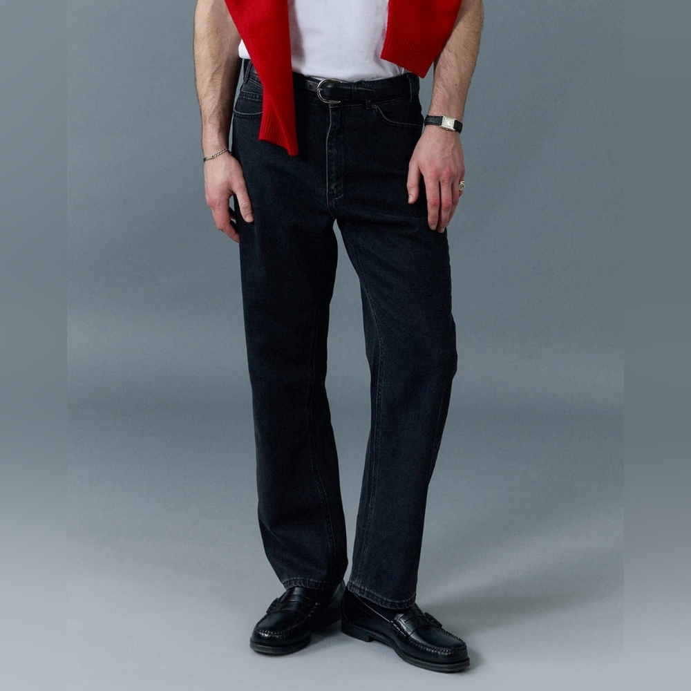 Straight leg black denim jeans by Percival - LIKE NEW - Size 30S
